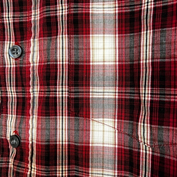 Carmargue Plaid Short Sleeve Button Down Men’s Large Shirt 100% Cotton - Picture 3 of 6